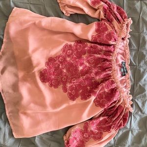 For love and lemons off the shoulder top